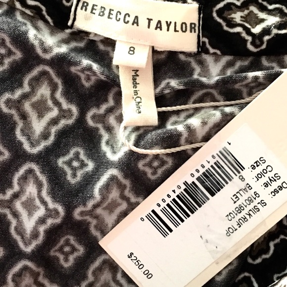 w/TAGs REBECCA TAYLOR Sleeveless SILK BLOUSE TOP - Picture 2 of 7